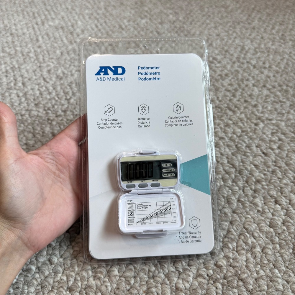 A&D Medical Pedometer Step Counter‎ Distance Calories Tracker